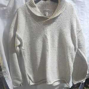 Coldwater Creek Woman’s Beige Turtleneck Sweater